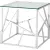 Журнальный столик Stool Group Арт Деко 55x55 EET-015 (прозрачное стекло/сталь серебристый)