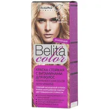 Краска стойкая для волос Belita сolor 10.21, шампань.