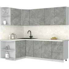 Кухонный модуль Интерлиния Мила Матте 1.5x2.4 А (керамика/керамика/опал светлый)