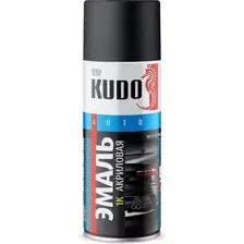 Эмаль автомобильная Kudo Акриловая 1K / KU-5232.5 (520мл, черный матовый)