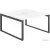 Стол Norden 140x143.8x75 AG.135.WH.L.72.AN (антрацит/серебристый/белый)