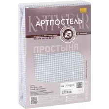 Простыня АртПостель На резинке Клетка серая 251 (90x200x20)