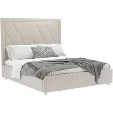 Кровать Мебель-АРС Треви 140 (бархат бежевый Star Velvet 6 Light Beige)