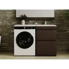 Тумба с умывальником Symbolite Даллас 120 Люкс Plus + Даллас 120x48 (правый, венге)