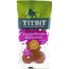 Лакомство для собак TiTBiT Standart. Съедобная игрушка косточка с ягнененком / 14431