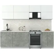 Кухонный модуль Интерлиния Мила Матте 2.6 Б (белый/керамика/опал светлый)