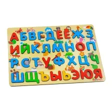 Развивающий игровой набор Alatoys Пазл Азбука / ПЗЛ2502