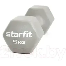 Гантель Starfit DB-201 (5кг, тепло-серый пастель)