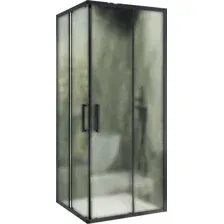 Душевой уголок MaybahGlass MGY-1330-6 (сатин стекло/черный)