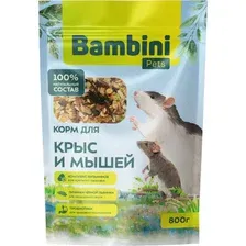 Корм для грызунов Bambini Pets Для крыс и мышей (800г)