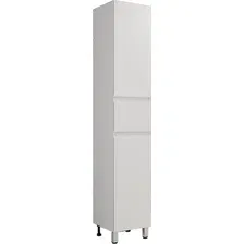Symbolite Шкаф-пенал для ванной Манхэттен 36 Plus 1 ящик 2 створки (белый матовый, эмаль)