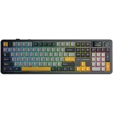 Клавиатура AULA F108 Pro (черный/желтый/серый, Leobog Reaper, без кириллицы)
