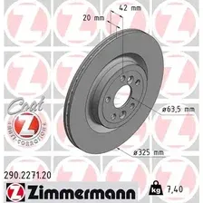 Тормозной диск ZIMMERMANN 290.2271.20 вентилируемый , задняя ось