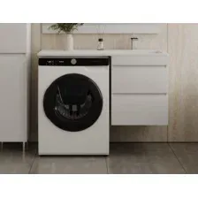 Symbolite Тумба с умывальником Даллас 110 Люкс Plus + Даллас 110x48 (подвесная, правый, эмаль белый)