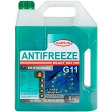 Антифриз готовый к применению Samson EU-Standard G11, зеленый, 5 кг, Беларусь