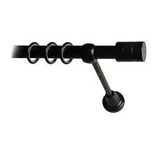 Карниз для штор Lm Decor Цилиндр 088 1р гладкий 25мм (черный мат, 3м)