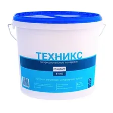 Краска акриловая ТЕХНИКС В-1002 P Стандарт белая 7 кг