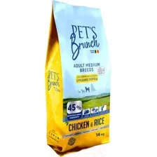 Сухой корм для собак Pet's Brunch Adult Medium Breeds с курицей (14кг)
