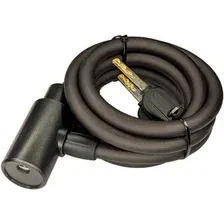 Тросовый велосипедный замок AXXY Kcable12 финский ключ (матовый черный)