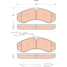 Тормозные колодки дисковые задняя ось TRW GDB3440