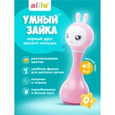 Интерактивная игрушка Alilo Умный зайка с ремешком-держателем (розовый)