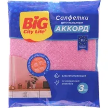 Салфетки целлюлозные BIG CITY Life Аккорд, 3 шт