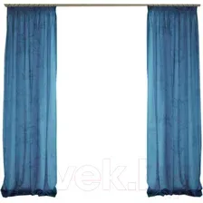 Комплект гардин Delfa СТШ/Д-050 Voile/8816 (200x270, синий)