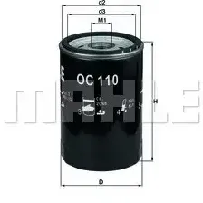 Масляный фильтр KNECHT/MAHLE OC 110