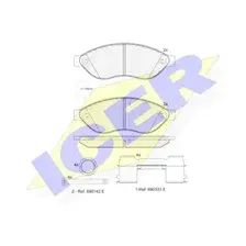 Тормозные колодки дисковые передняя ось ICER 141803-203