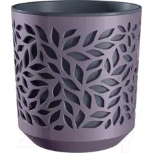 Кашпо La Decoro Leaves / КШ-9571 (слива/антрацит)