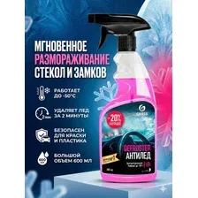 Размораживатель стекол и замков Defroster (Дефростер) 600 мл / Спрей Антилед до -50°C / Средство для удаления льда с авто, фар и зеркал / Жидкость для разморозки автомобиля