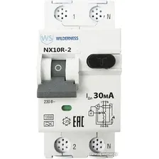Дифференциальный автомат Wilderness NX10R 1P+N C40 30mA A 10kA NX10R-2-040C-030A