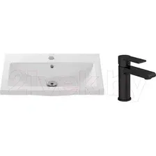 Умывальник со смесителем Cersanit Como 80 / S-UM-COM80/1-w + 63107