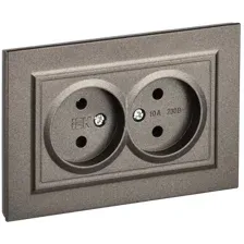 Розетка IEK Brite BR-R20-10-K45-F (темная бронза)