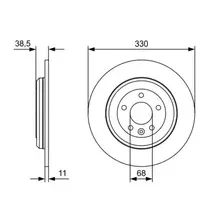 Тормозной диск BOSCH 0 986 479 W01 полный , задняя ось