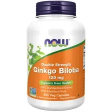 Гинкго Билоба от Now Foods Ginkgo Biloba 120 мг, 100 капс.