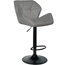 стул барный Kingstyle Berlin GB Black (велюр), Seven 12 темно-серый