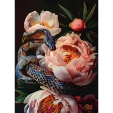 Алмазная мозаика  Феникс+ Пионы и змея 68638