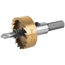 Коронка кольцевая по металлу HSS сталь титановое покрытие 22 мм 36862 FIT TOOLS