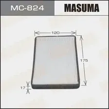 Салонный фильтр MASUMA MC-824 TOYOTA Duet 96-04, Daihatsu Hijet Atrai/Mira/Cuore/ Mira Gino/Move 98-04