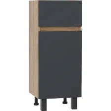 Onika Шкаф-полупенал для ванной Милтон 40 напольный 404017 (серый/дуб сонома, правый)