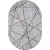 Ковер для жилой комнаты Merinos Silver F395-OVAL-GRAY (2x3)