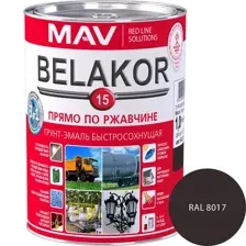 Грунт-эмаль BELAKOR 15 прямо по ржавчине 3 в 1 быстросохнущая RAL 8017 (шоколадная) матовая 1,0л (1,0кг)