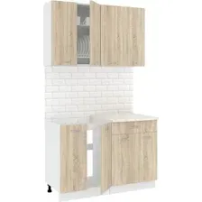 Готовая кухня Кортекс-мебель Корнелия Лира-лайт км.02460 1.2 м (дуб сонома/королевский опал)