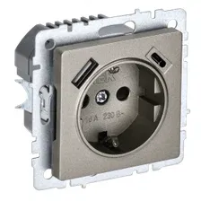 Розетка IEK Brite BR-R14-16-U22-018-K37