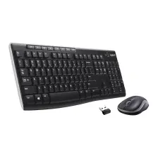 Комплект (клавиатура и мышь) Logitech MK270, USB, беспроводные, черные
