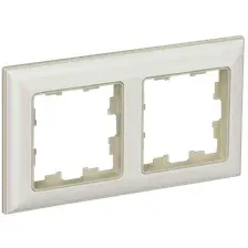 Рамка для выключателей и розеток IEK Brite BR-M22-12-1-K10 (бежевый/жемчужный)