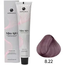 Крем-краска Adricoco Miss Adri 8.22 (100мл, светлый блонд интенсивный фиолетовый)