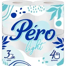 Туалетная бумага Pero Light 3 слоя (4 рулона)