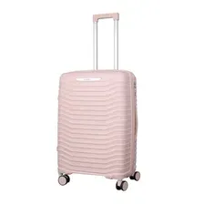 Чемодан EUROBAGS PP-N21 из полипропилена с расширением, розовый, L (большой)